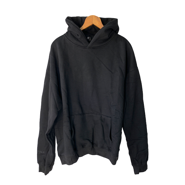Essentials black reflective logo hoodie - DOT Made