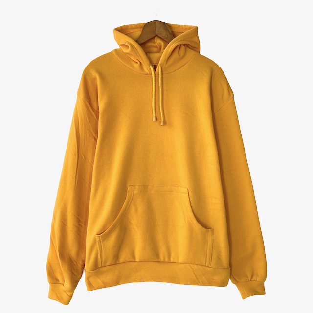 Minimalist Fleece yellow autumn hoodie - Shop hoodies online | DOT Made