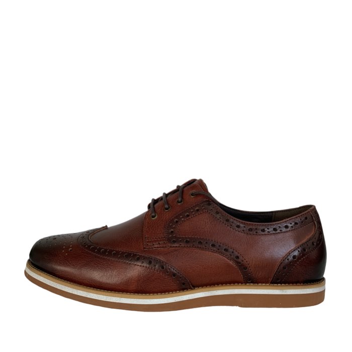 Fad Fine FH053 Brown Brogue Wingtip formal shoes - DOT Made