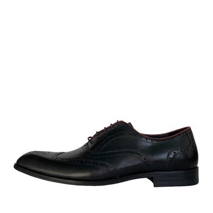 Fad Fine FH026 Black Wing tip formal shoes - DOT Made