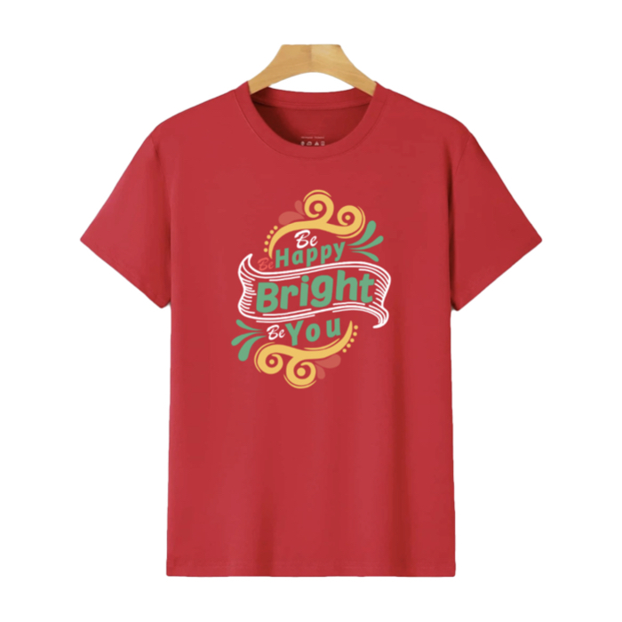 Minimalist Be Bright Red Crewneck T-Shirt