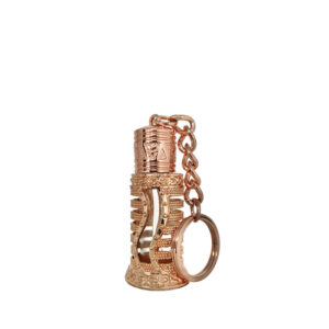 Empty & Refillable Rose Gold Oil Parfum Bottle Keychain