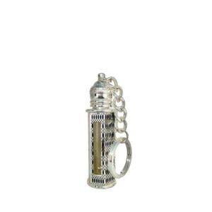 Empty & Refillable Silver Oil Parfum Bottle Keychain