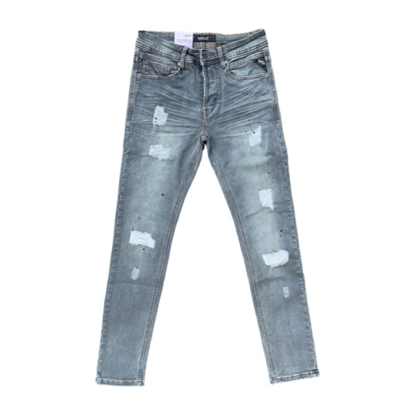 Men's Light Blue Stretch Denim Jeans