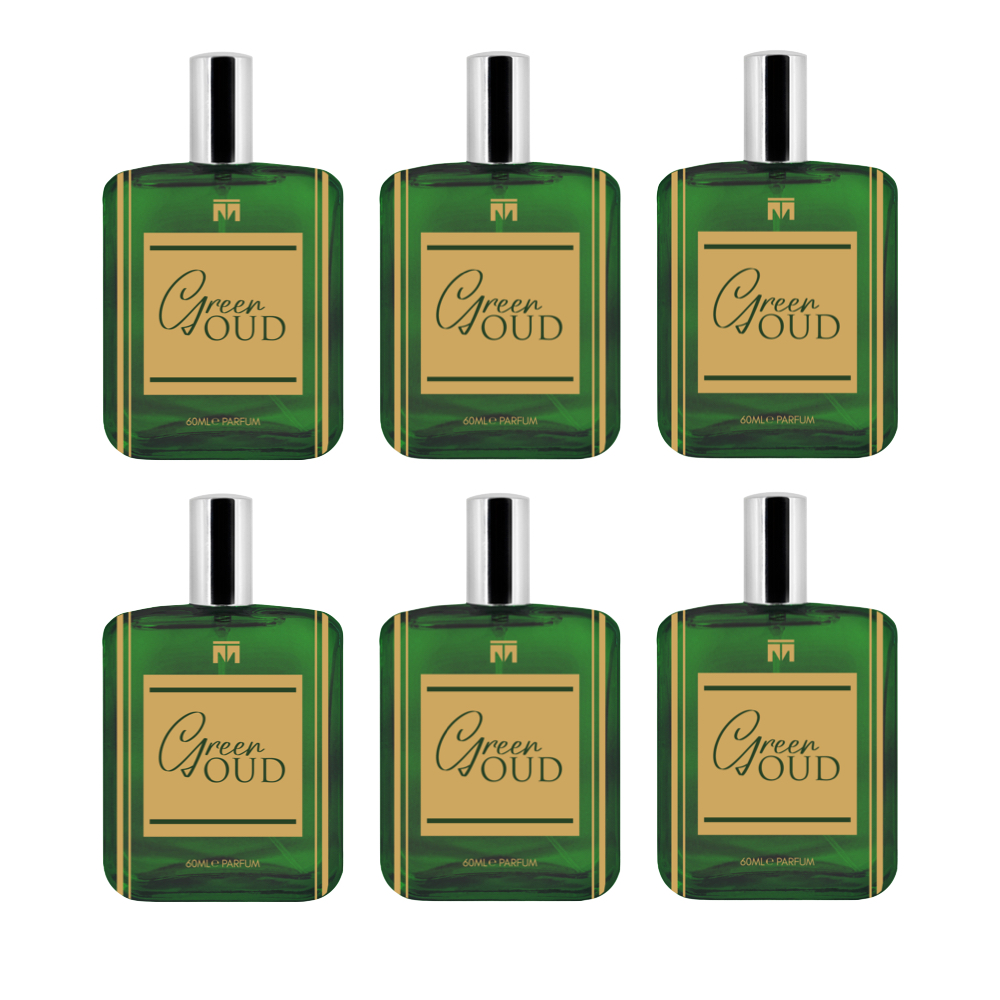 6 Pack Green Oud Eau De Parfum 60ml Dot Made