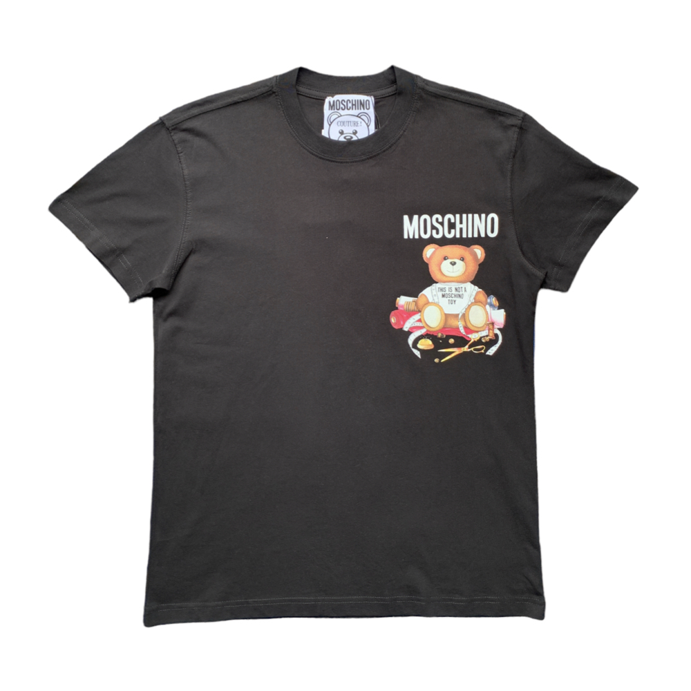 Moschino Black Teddy Bear Logo T-Shirt | Junior Couture USA