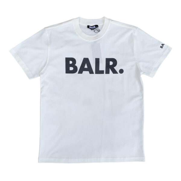 BALR Signature Logo White Crewneck T Shirt DOT Made