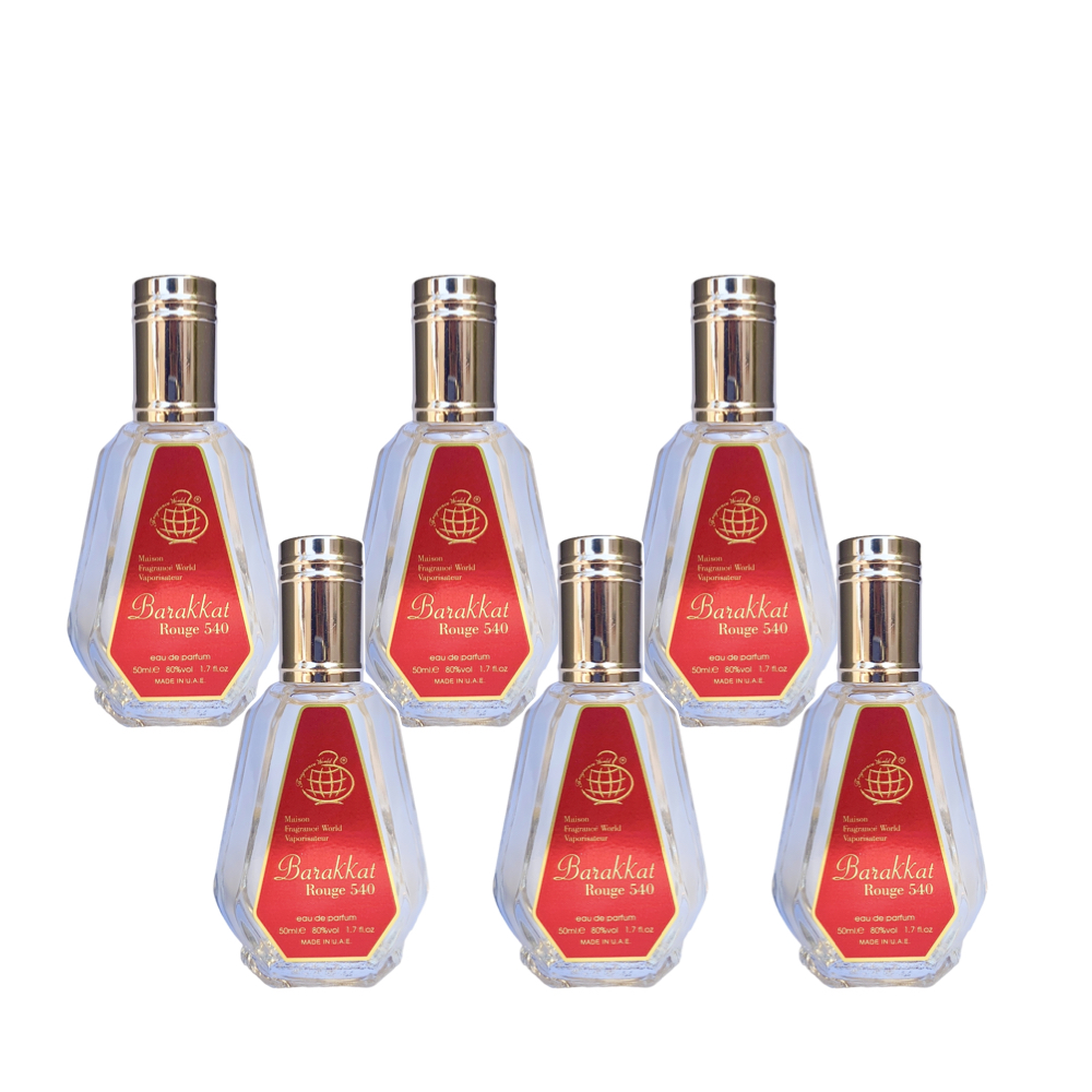 6-Pack Barakkat Rouge 540 Eau De Parfum 50ml - DOT Made