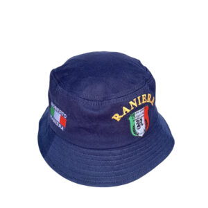 Roberto Raniera Elegant Italian Flag Logo Navy Bucket Hat