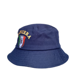 Roberto Raniera Elegant Italian Flag Logo Navy Bucket Hat