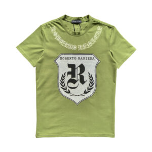 Roberto Raniera SS24 Logo Statement Green Crewneck T-Shirt