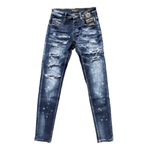 Roberto Raniera M04 Patchwork Blue Stretch Denim Jeans