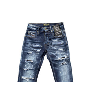 Roberto Raniera M04 Patchwork Blue Stretch Denim Jeans