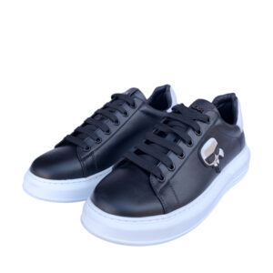 Karl Lagerfeld KL50355-000 Cartoon Logo Black-White Low Top Sneakers