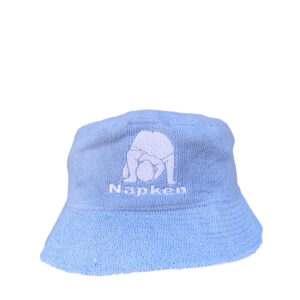 Napken SS20 White Logo Baby Blue Cotton Bucket Hat