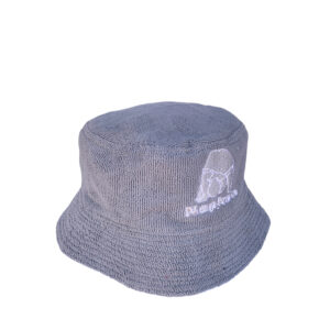 Napken SS20 White Logo Grey Cotton Bucket Hat