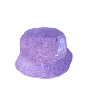 Napken SS20 White Logo Purple Cotton Bucket Hat