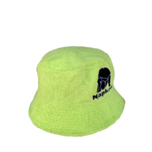 Napken SS20 Black Logo Lime Green Cotton Bucket Hat