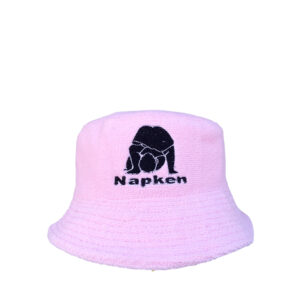 Napken SS20 Full Black Logo Pink Bucket Hat