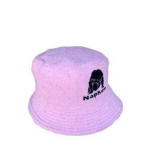 Napken SS20 Full Black Logo Pink Bucket Hat