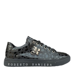 Roberto Raniera G125-1 R Logo Black Sneakers