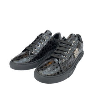 Roberto Raniera G125-1 R Logo Black Sneakers