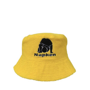 Napken Black Logo Full Yellow Cotton Bucket Hat