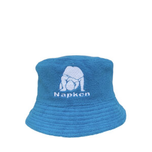 Napken SS20 White Logo Sky Blue Cotton Bucket Hat