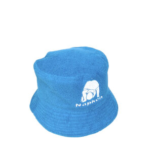 Napken SS20 White Logo Sky Blue Cotton Bucket Hat