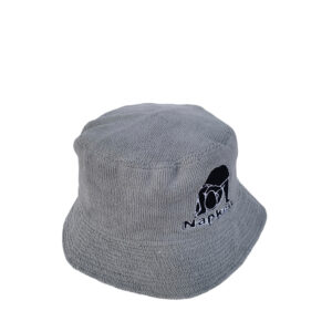 Napken SS20 Black Logo Full Grey Cotton Bucket Hat