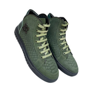 Roberto Raniera P215-1 Olive Green High-Top Sneakers