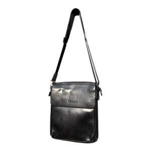 Victory SS24 Black Leather Shoulder Bag